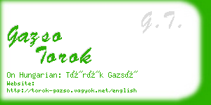 gazso torok business card